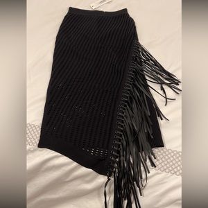 JONATHAN SIMKHAI Jensie midi skirt in black